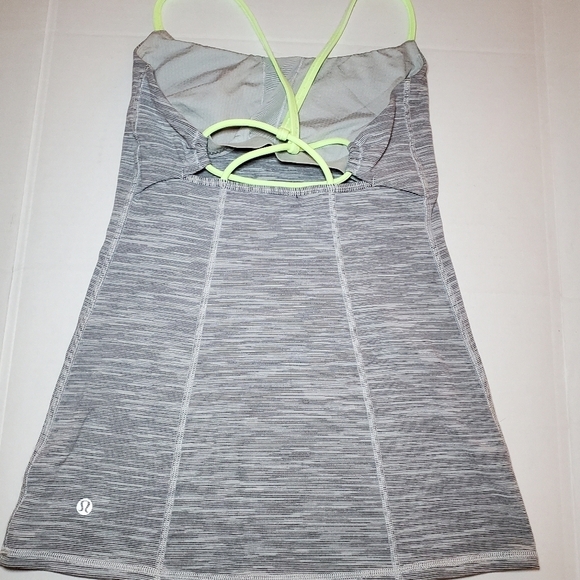 Lululemon Dancing Warrior Tank Wee Are From Space Silver Spoon Clear Mint Sz 4 - Picture 4 of 6